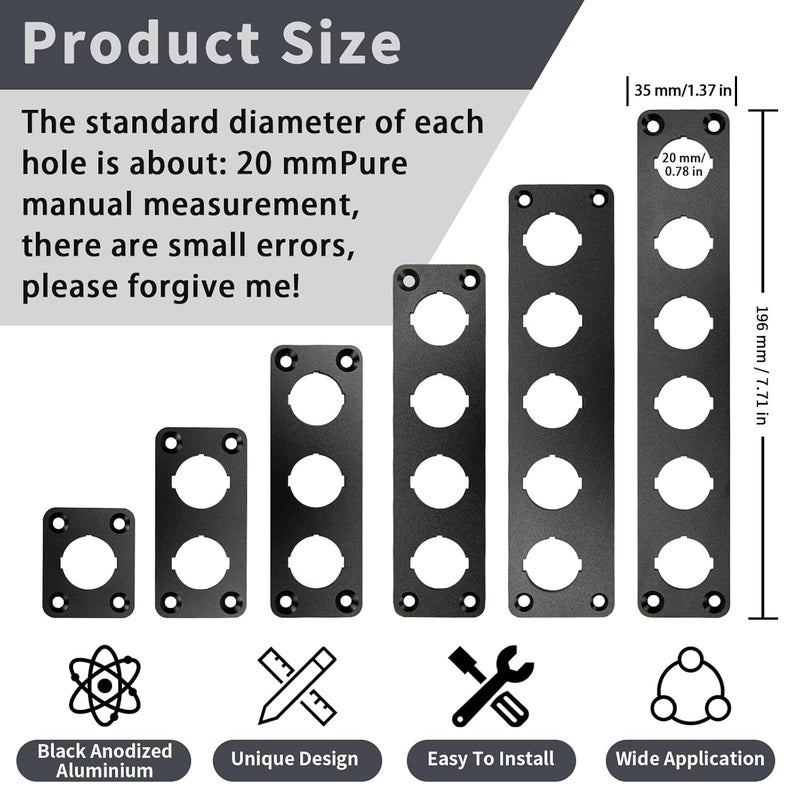 SDAQGE Switch Panel, Round 12 Volt Marine Switch Panel Aluminum Waterproof Rocker Switch Panel for Car Truck Marine Boat Rv Vehicle (6 Way) - Image 5